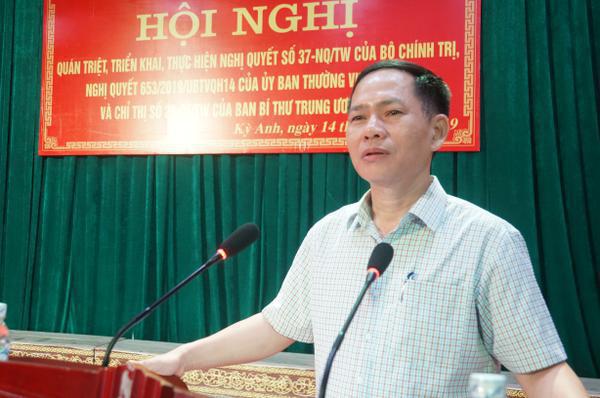 Huyện ủy Kỳ Anh quán triệt nội dung các Nghị quyết về sắp xếp các đơn vị hành chính cấp huyện, cấp xã cho cán bộ cốt cán trong toàn huyện