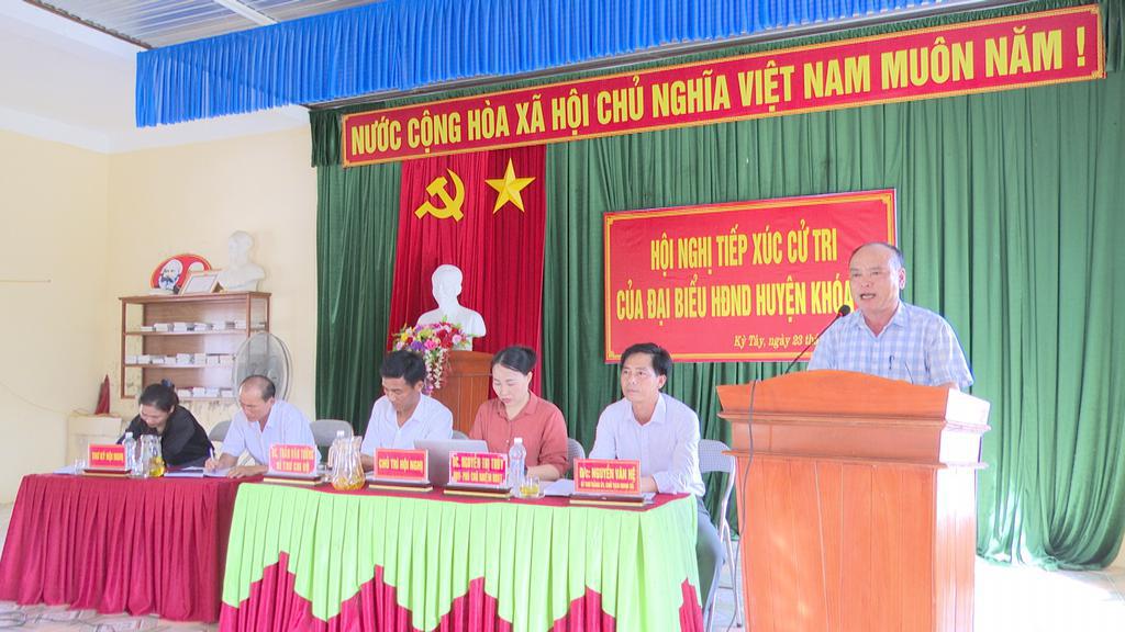 Tổ đại biểu số 5 HĐND huyện khóa XX tiếp xúc cử tri tại xã Kỳ Tây