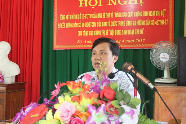Đảng bộ Quân sự huyện Kỳ Anh: Tổng kết thực hiện Chỉ thị số 10 –CT/TW của Ban Bí thư về “ Nâng cao chất lượng sinh hoạt chi bộ” gắn với sơ kết thực hiện Hướng dẫn số 09 của Ban Tổ chức Trung ương về “ Nội dung sinh hoạt chi bộ”.