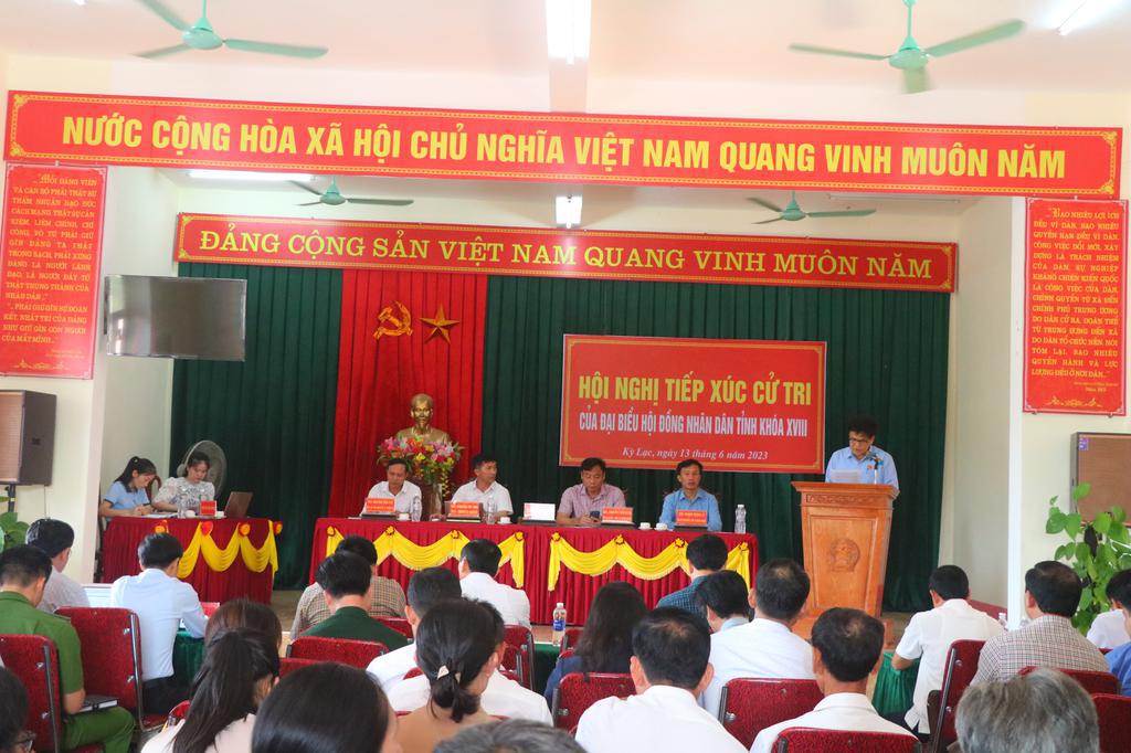 Đại biểu HĐND tỉnh tiếp xúc cử tri huyện Kỳ Anh trước Kỳ họp thứ 14, khóa XVIII
