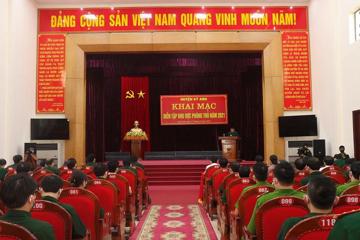 Kỳ Anh khai mạc diễn tập khu vực phòng thủ năm 2021