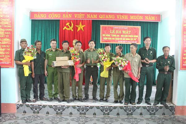 Xã Kỳ Hợp: Ra mắt mô hình “ Công an – Hội Cựu Chiến binh đảm bảo  An ninh trật tự”.