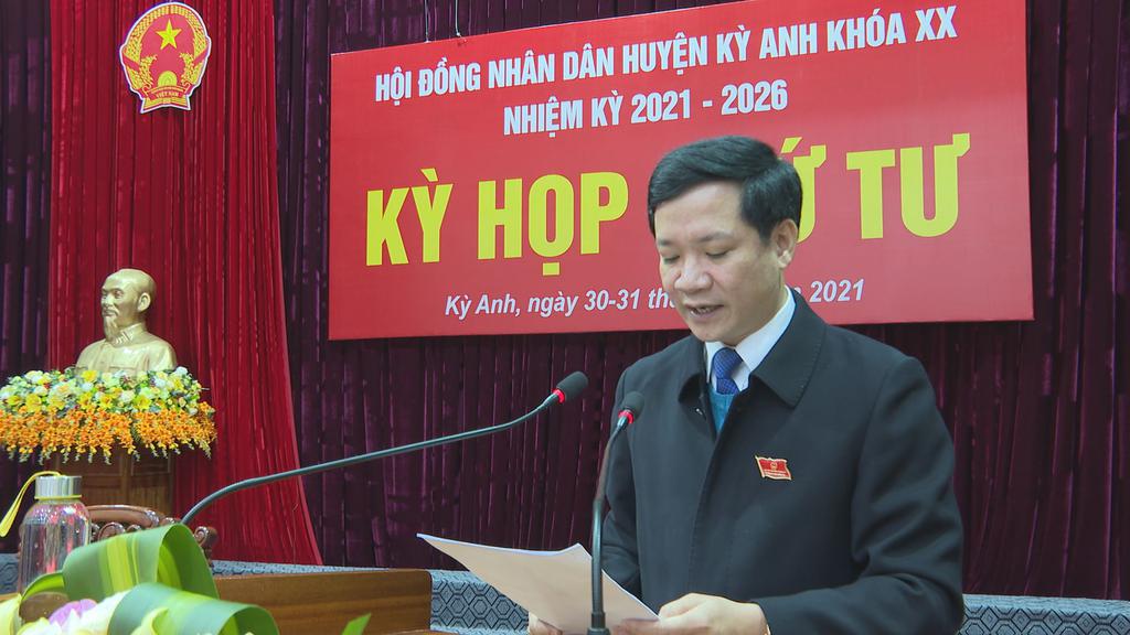 PHÁT BIỂU BẾ MẠC KỲ HỌP THỨ 4, HỘI ĐỒNG NHÂN DÂN HUYỆN KHOÁ XX
