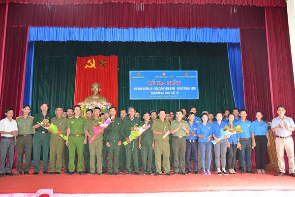 Xã Kỳ Sơn: Ra mắt mô hình Công an- Cựu Chiến binh –Đoàn Thanh niên đảm bảo an ninh trật tự.
