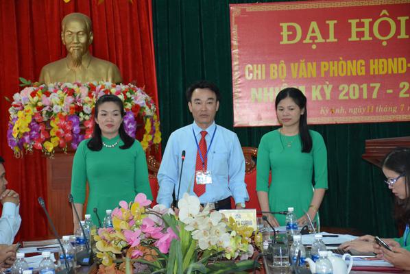 Chi bộ Văn phòng HĐND – UBND huyện Kỳ Anh: Đại hội Chi bộ nhiệm kỳ 2017 – 2020.