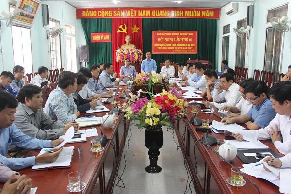 Ban Chấp hành Đảng bộ huyện Kỳ Anh: Tổ chức hội nghị lần thứ 10 sơ kết thực hiện nhiệm vụ chính trị Qúy I,  triển khai nhiệm vụ Qúy II  năm 2016.