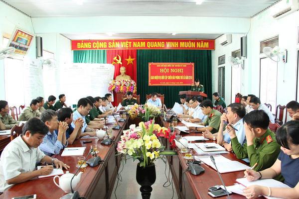 Ban Chỉ đạo diễn tập huyện Kỳ  Anh: Hội nghị giao nhiệm vụ diễn tập cho các xã Kỳ Trung, Kỳ Lâm, Kỳ Sơn, Kỳ Thượng, Kỳ Lạc.