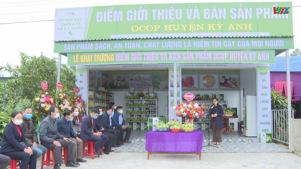 Lễ khai trương điểm bán hàng và giới thiệu sản phẩm OCOP huyện Kỳ Anh.
