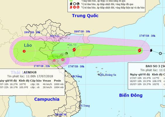 Bão Sơn Tinh sẽ đổ bộ đất liền: Vùng biển Hà Tĩnh gió giật cấp 10