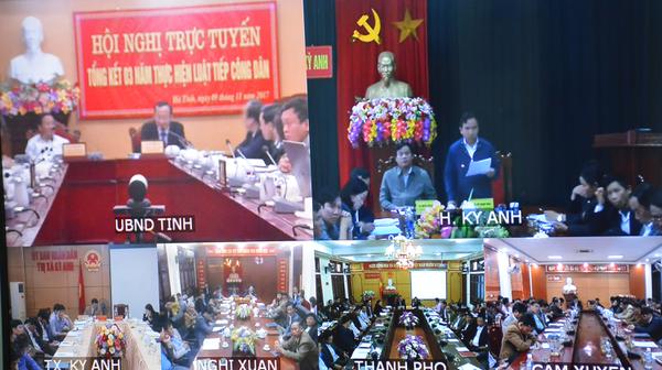 UBND tỉnh: Hội nghị trực tuyến tổng kết 03 năm thực hiện Luật Tiếp công dân.