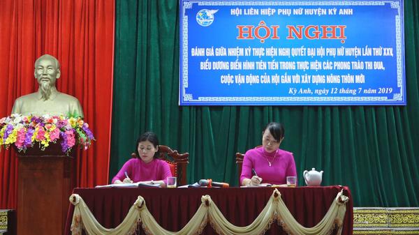 Hội nghị đánh giá giữa nhiệm kỳ thực hiện Nghị quyết đại hội phụ nữ huyện lần thứ XXV