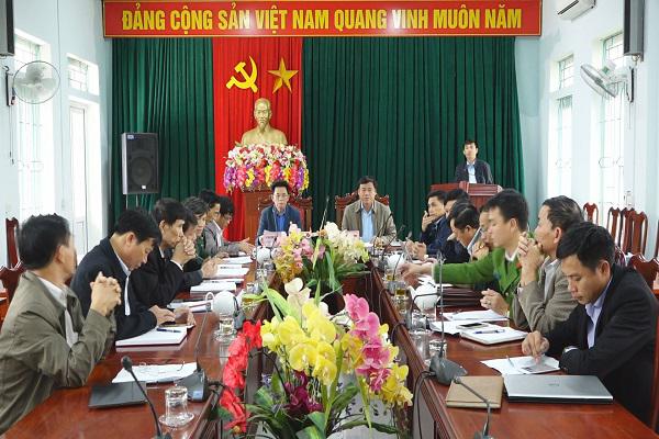 Ban Chỉ đạo xây dựng cơ sở tỉnh kiểm tra kết quả thực hiện nhiệm vụ xây dựng cơ sở vững mạnh toàn diện, cụm ATLC-SSCĐ tại huyện Kỳ Anh
