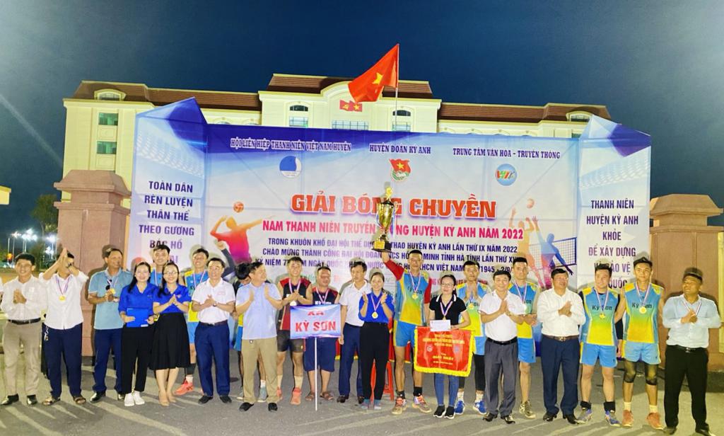 Kỳ Sơn vô địch Giải bóng chuyền nam Thanh niên huyện Kỳ Anh năm 2022