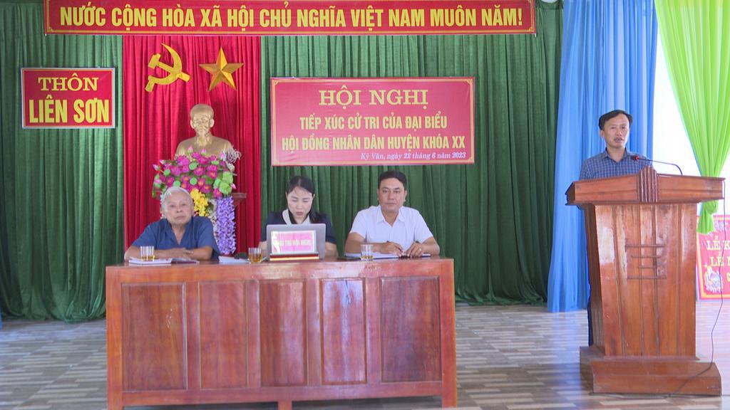 Hội nghị tiếp xúc cử tri trước Kỳ họp thứ IX Hội đồng nhân dân huyện khóa XX