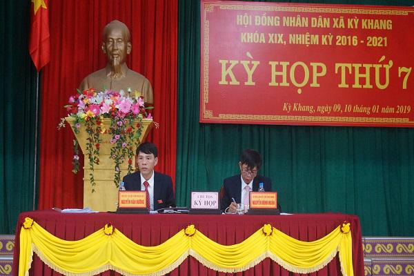 HĐND xã Kỳ Khang khoá XIX tổ chức kỳ họp thứ 7, nhiệm kỳ 2016 - 2021.