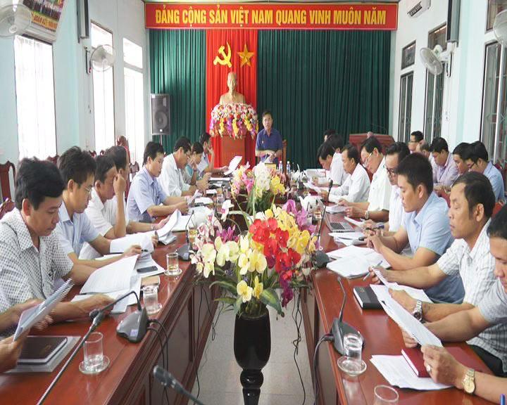 Huyện Kỳ Anh: Họp nghe báo cáo tình hình tổ chức đấu giá đất, cấp đất và cho thuê đất; thu ngân sách nhà nước trên địa bàn huyện.