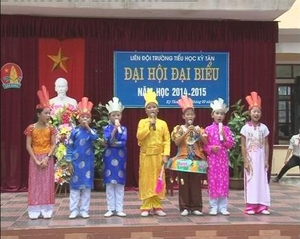 Liên đội trường tiểu học Kỳ Tân: Đại hội liên đội năm học 2014- 2015.
